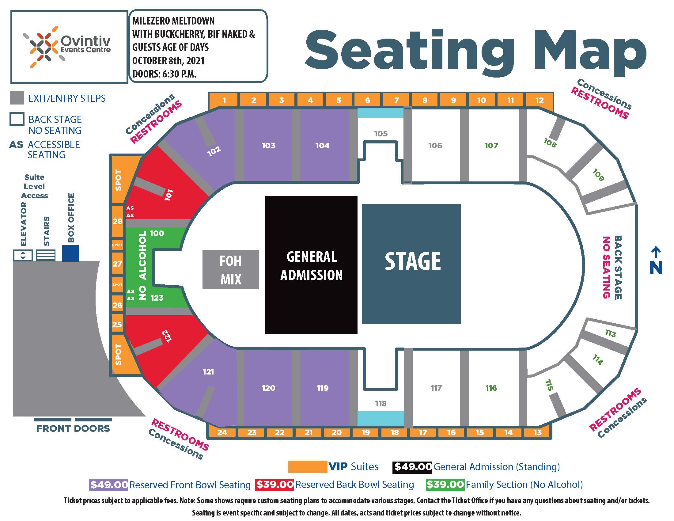 Seating Charts Ovintiv Events Centre Dawson Creek's Entertainment