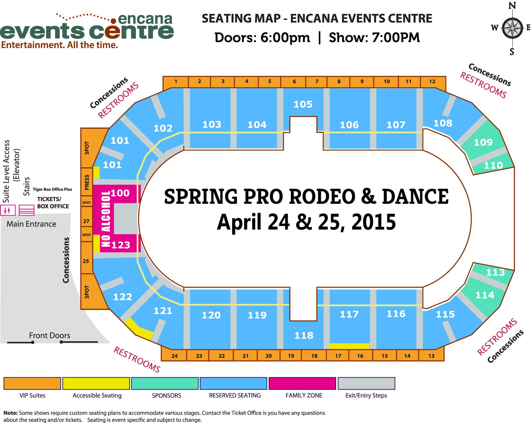 Stampede Rodeo Seating Chart