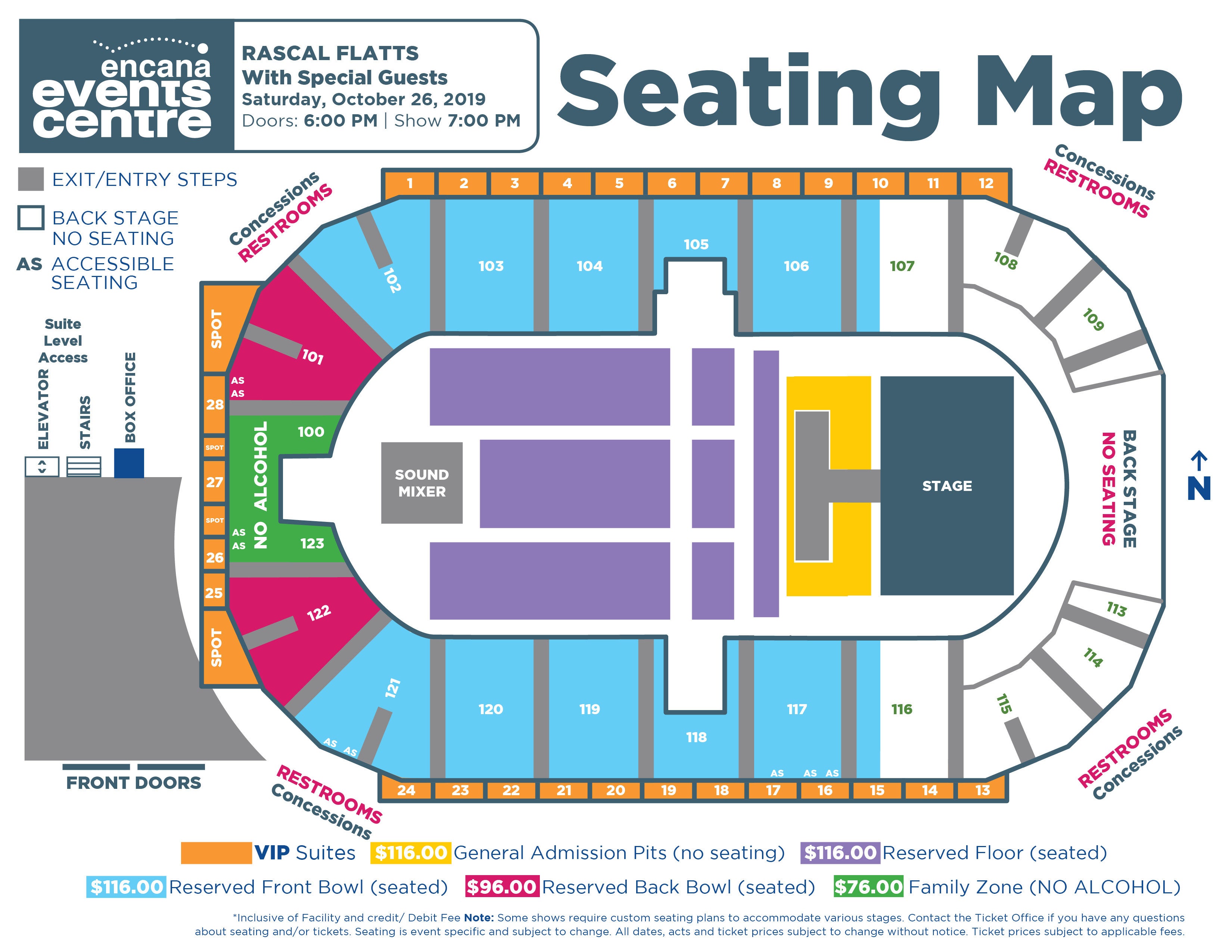 seating charts encana events centre dawson creek s event seating chart