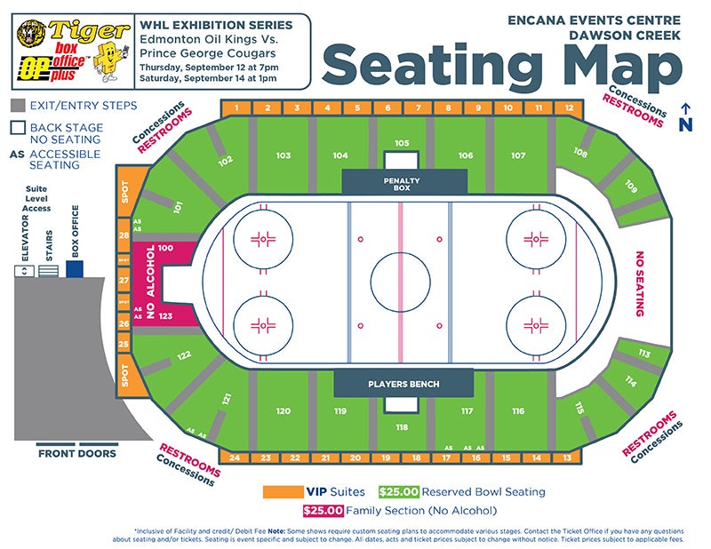 Oil Kings Seating Chart